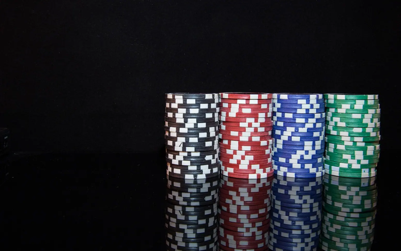Poker chips, gambling and casino