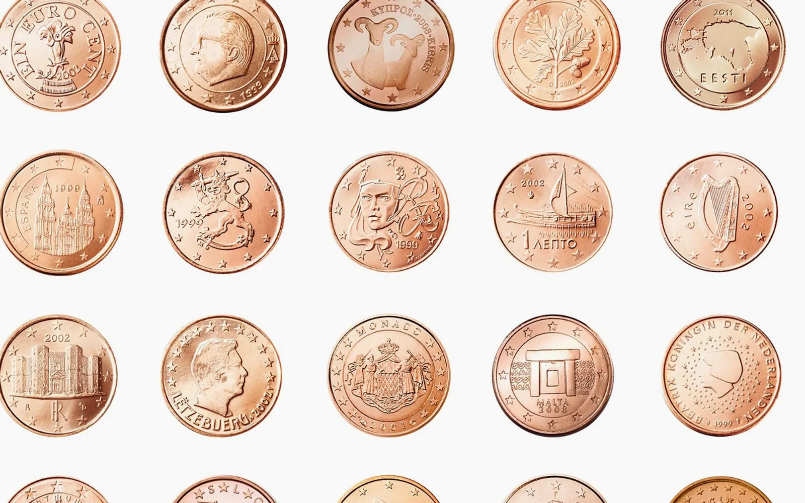 Cents, coins and currency