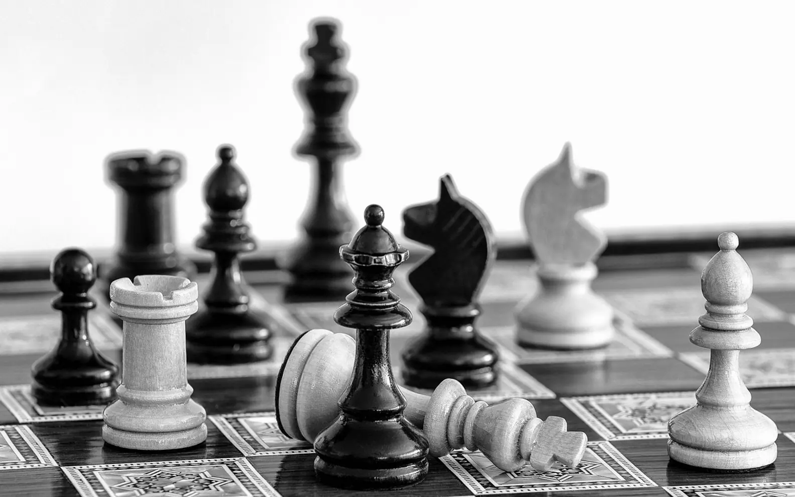 Chess, checkmate and chess board