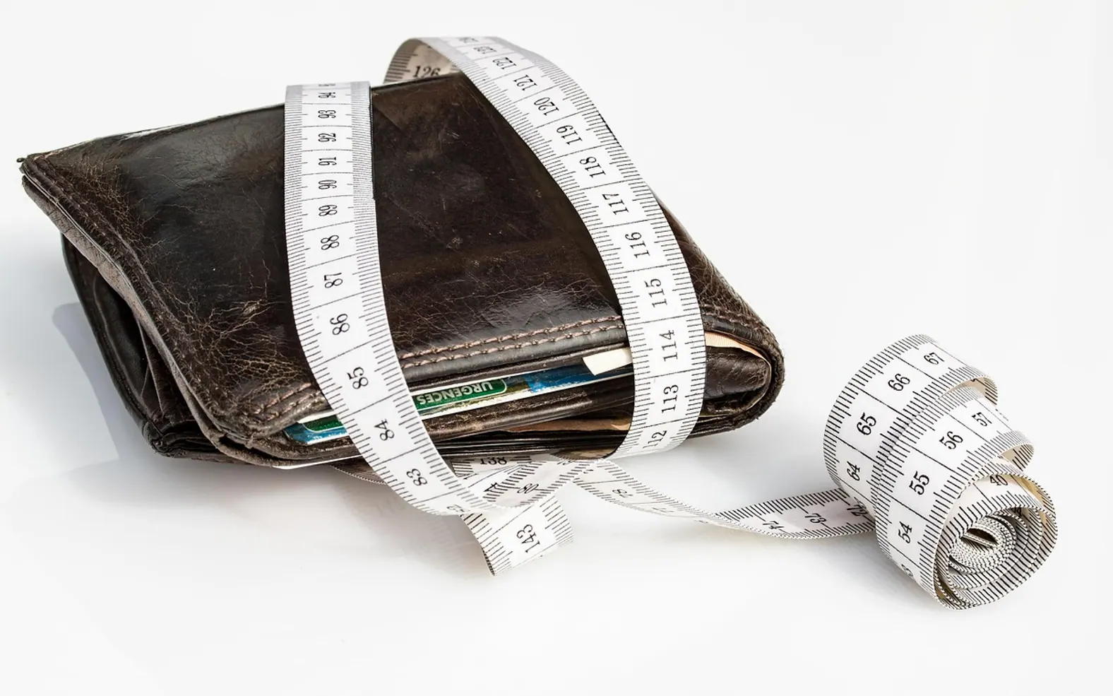 Wallet, tape measure and economical